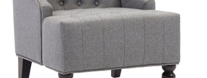 English Elm 1pc Wingback Accent Chair Diamond Tufted Polyester Upholstery Formal Living Room Seat B011P201978
