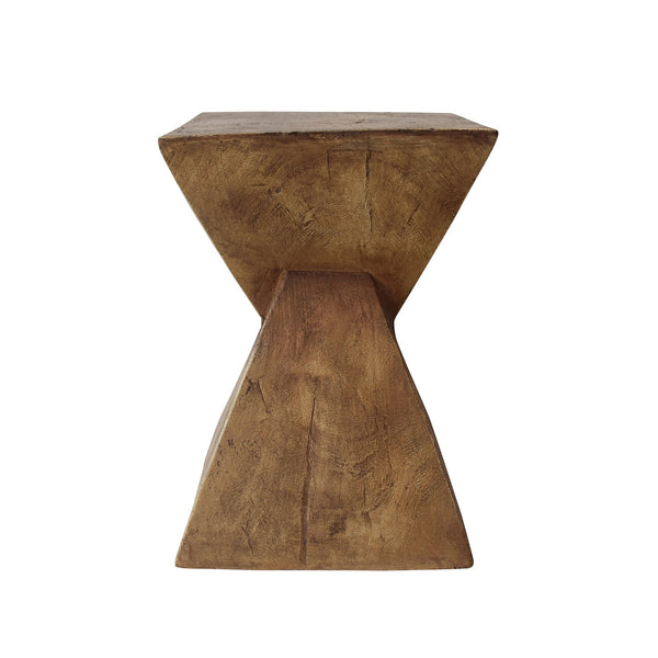 English Elm Christopher Knight Home® - TESS Modern Side Table with Sculptural Hourglass Design, Hand-Finished Accent for Indoor/Patio Spaces Natural N770P341402N