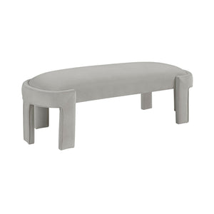 English Elm Stylish Upholstered Bench with Velvet Foam Cushion, Sturdy Plywood Frame, 300lb Capacity, Modern Entryway Seat taupe 51.5 L x 11 W x 21.5 H B011P361964