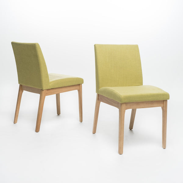 English Elm Christopher Knight Home® - DINING Chair with Upholstered Fabric Seat and Sleek Wood Legs — Compact Modern Comfort & Style Green 58924.00GTE