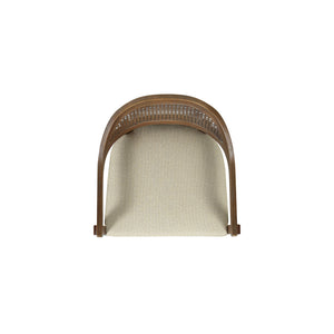 English Elm Jennifer Taylor Home - Americana Mid-Century Modern 30.5" Cane Back Bar Stool with Solid Oak Frame, Handmade Craftsmanship Beige B2719P296894