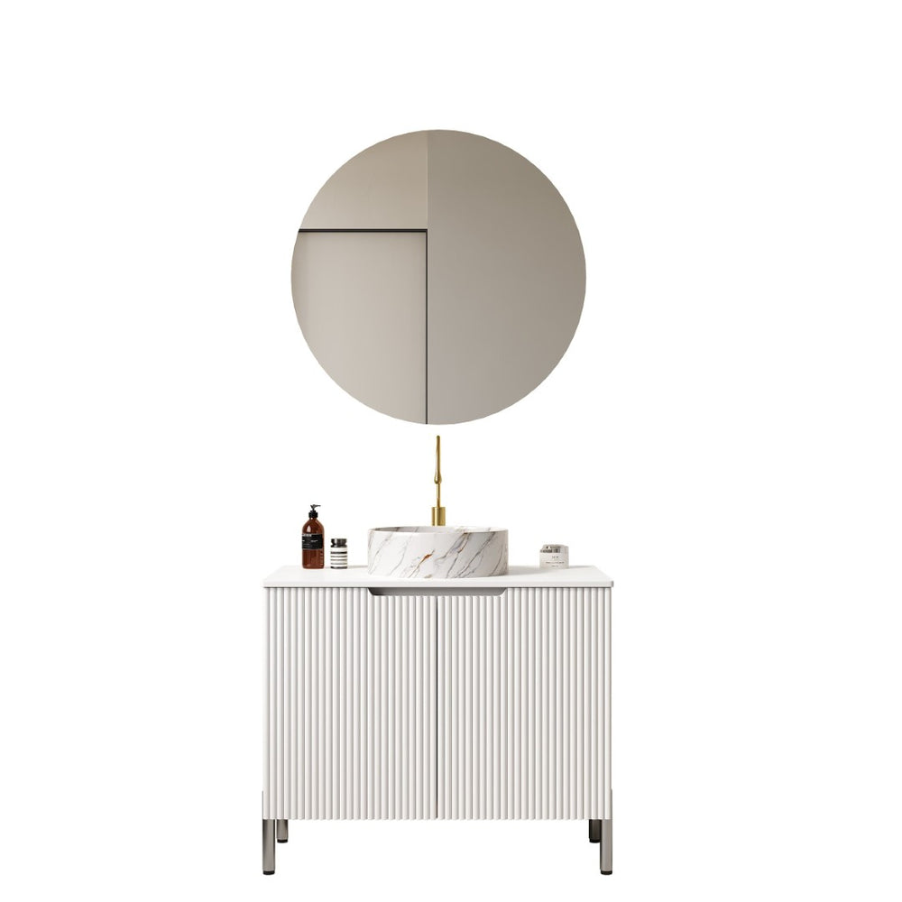 English Elm Turio 30" Bathroom Vanity With Stylish Round Ceramic Sink & Soft-Close Doors For Modern Spaces W2615S00472-GIGA