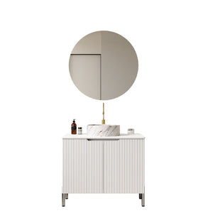 English Elm Turio 30" Bathroom Vanity With Stylish Round Ceramic Sink & Soft-Close Doors For Modern Spaces W2615S00472-GIGA