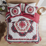 Woolrich Compass Lodge/Cabin Cotton Quilt Mini Set WR13-3589 Red