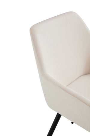 English Elm Leisure Velvet Accent Arm Chairs Set Of 2 - Modern Ergonomic Design With Sturdy Black Metal Legs W370P203682