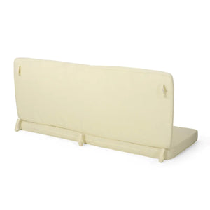English Elm Christopher Knight Home® - Carolina Loveseat Cushion Set - Cream Outdoor Seat & Back Cushions, Weather-Resistant Comfort & Style N775P270133C
