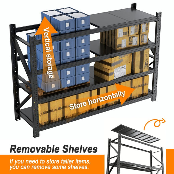 English Elm Garage Steel Shelving Unit Heavy Duty Adjustable Industrial Storage Rack for Pantry T5667P500107