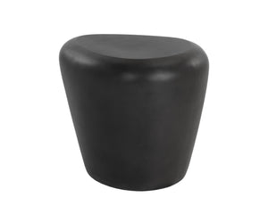Sunpan Corvo Contemporary Side Table - Unique Natural Concrete Design for Indoor & Outdoor Spaces Black