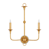 Nottaway Gold Double-Light Wall Sconce