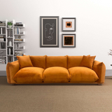 Ashcroft Furniture Arlo Burnt Orange Velvet Sofa