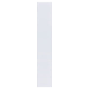 English Elm Geometric Bookcase with 7 Open Shelves for Home Decor, Modern Sturdy Engineered Wood Accent Tower White 71.88 L x 14.14 W x 8.89 H B011P305075