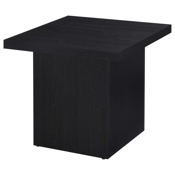 English Elm Exeter Modern Black Square End Table with Tall Boxy Profile, Engineered Wood, Minimalist Geometric Design B062P375428
