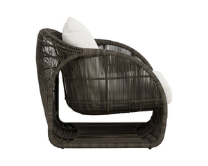 Sunpan Tulum Lounge Chair - Stunning Louis Cream Design, Modern Art Inspired, Durable Outdoor Comfort Cream Fabric 111557