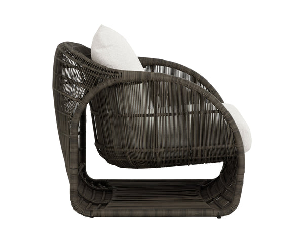 Sunpan Tulum Lounge Chair - Stunning Louis Cream Design, Modern Art Inspired, Durable Outdoor Comfort Cream Fabric 111557