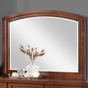English Elm Charming Cherry Traditional Mirror with Rich Cherry Finish, 42"H x 36"W, Timeless No-Assembly Decor B078108516