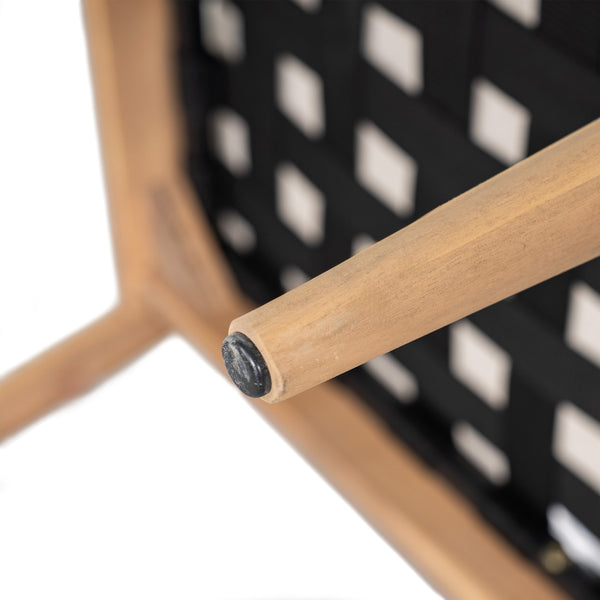 English Elm Christopher Knight Home® - Verona Outdoor Club Chairs Set Of 2 - Stylish Acacia Wood, Beige Cushions & Black Rope Accents N775P309256B