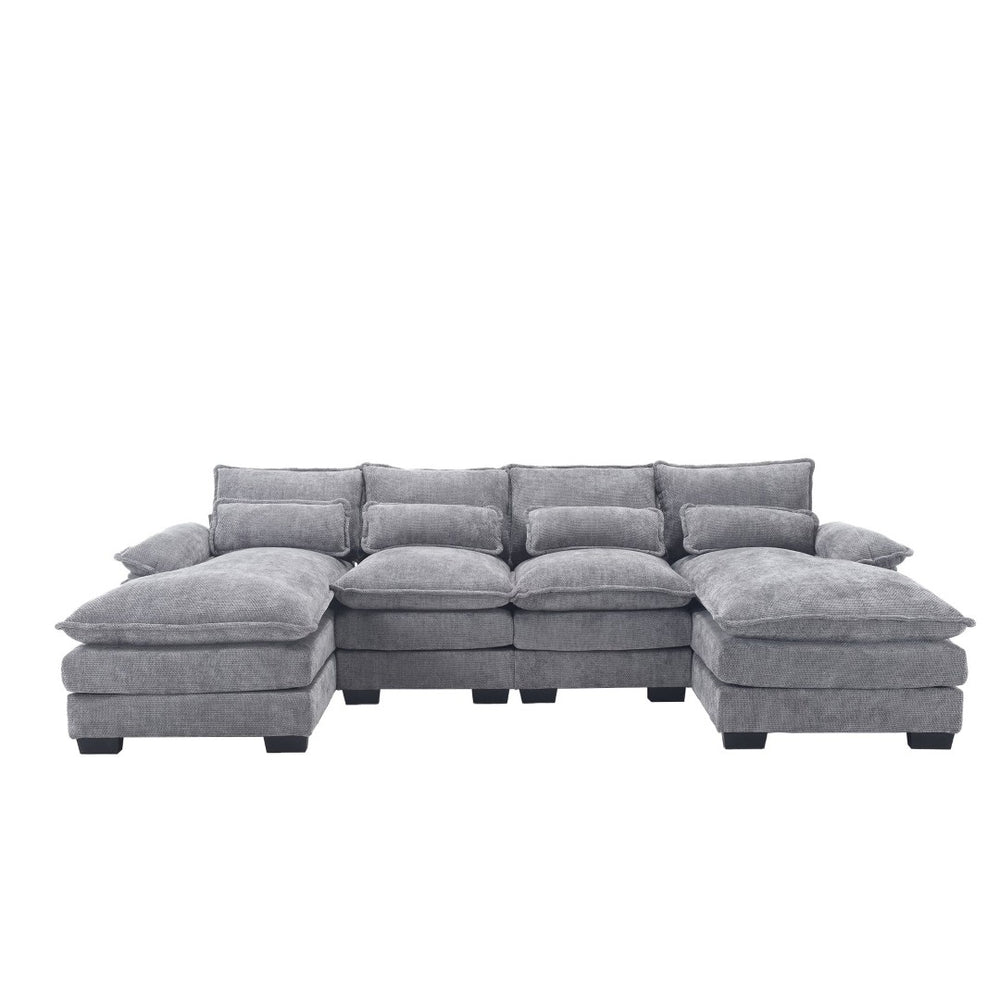 English Elm United We Win Oversized U-Shaped Chenille Sofa - Modern Four-Seater For Comfort & Style In Any Space W1568S00133-GIGA
