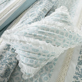 Madison Park Dawn Cottage/Country 9 Piece Cotton Percale Duvet Cover Set MP12-389 Aqua