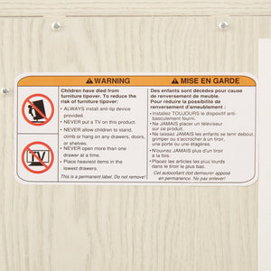 English Elm 58" Modern TV Stand with Faux Stone Top, 6 Cable Cutouts, Ample Adjustable Storage for 75" TVs White W2275P342693