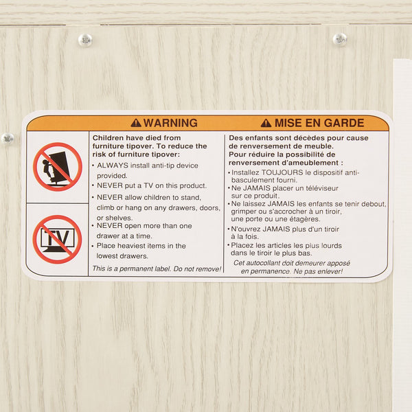 English Elm 58" Modern TV Stand with Faux Stone Top, 6 Cable Cutouts, Ample Adjustable Storage for 75" TVs White W2275P342693