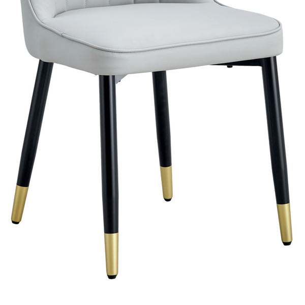 English Elm Table And Chair Set - 67" Black Wood Grain Mdf Dining Table With 8 Light Gray Pu Cushioned Chairs W1151S04173-GIGA