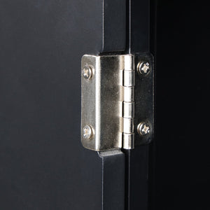 English Elm Tall Bathroom Storage Cabinet - Stylish Freestanding Unit With Two Drawers & Adjustable Shelf, Black N725P241045B-GIGA