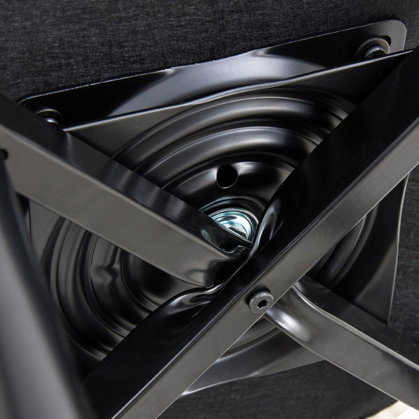 English Elm 360 Swivel Pu Leather Barstools Set of Two with Matte Black Legs for Kitchen or Bar W1151P265583