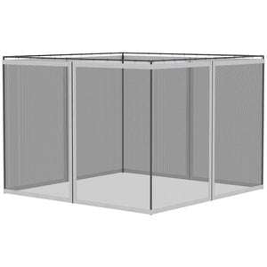 English Elm Outsunny Walk-in Tunnel Greenhouse Steel Frame Pe Cover Mesh Vents Garden Grow Shelter W2225P200873