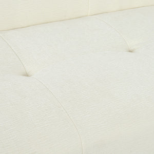 English Elm U_Style 85.8" Chenille 3-Seater Sofa with Tufted Cushions, Pocket Springs, Plush Sponge Comfort, 900lb Capacity Beige N711P281401A