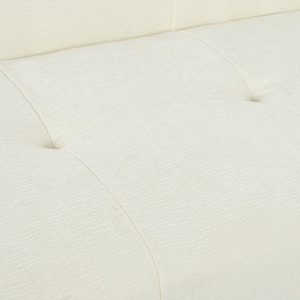 English Elm U_Style 85.8" Chenille 3-Seater Sofa with Tufted Cushions, Pocket Springs, Plush Sponge Comfort, 900lb Capacity Beige N711P281401A