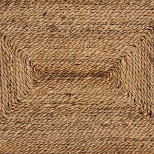 English Elm Modern Handcrafted Seagrass Woven Mahogany Counter Stool for Kitchen Island B2750P467723