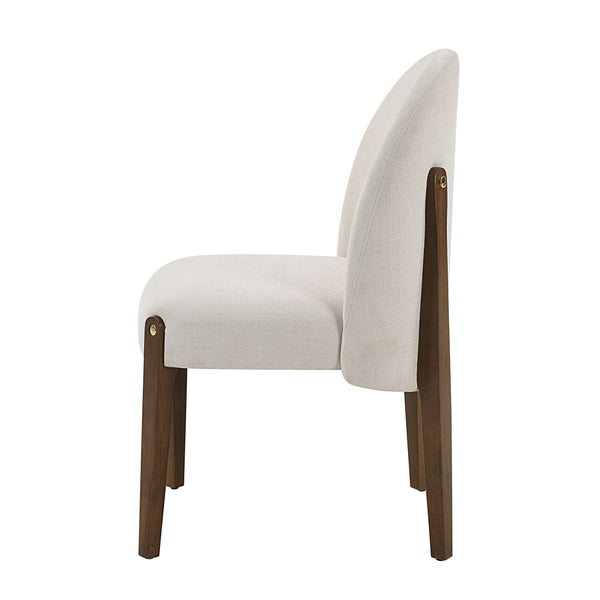 English Elm Gamarya Upholstered Chenille Side Chair Set of 2 – Modern Comfort, Plywood Frame, 220lb Capacity Oak,White 29 L x 26 W x 25 H B2726P285869