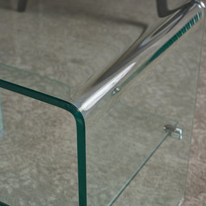 English Elm Christopher Knight Home® - END TABLE Clear Tempered Glass End Table with Aluminum Frame, Sleek Accent for Living Room 24.75"x24.25" 57008.00