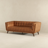 English Elm Ashcroft Furniture - Addison Leather Sofa (84" Cognac)