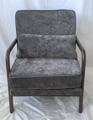 English Elm Mid-Century Modern Accent Chair - Vintage Luxury Upholstered Leisure Chair For Living Room Bliss W1893P396215