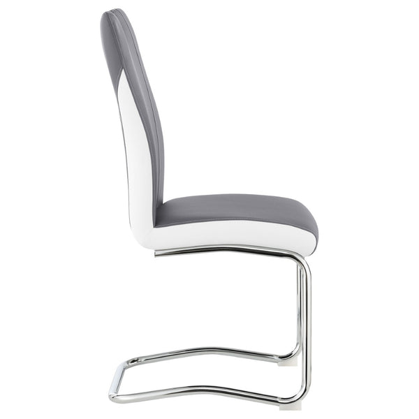 English Elm Jernigan Two-tone Leatherette Cantilever Dining Chairs with Chrome Base Set of 4 B062S01428