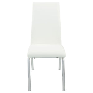 English Elm Darby Pu Leather Dining Side Chairs Set of 2 with Chrome Frame Modern Kitchen B062P440332