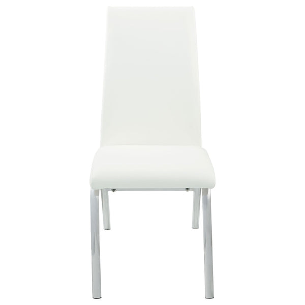 English Elm Darby Pu Leather Dining Side Chairs Set of 2 with Chrome Frame Modern Kitchen B062P440332