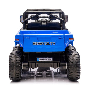 English Elm 24v 400w Six Wheel Kids Electric Dump Truck 4wd Remote Control Ride on Toy Blue W1578P353179