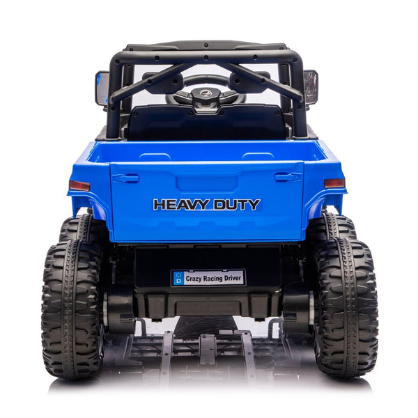 English Elm 24v 400w Six Wheel Kids Electric Dump Truck 4wd Remote Control Ride on Toy Blue W1578P353179