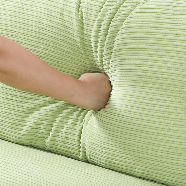 English Elm The 53-inch sofa with durable metal frame and sponge cushions, space-saving American-style comfort for studio living Green W3371P309475