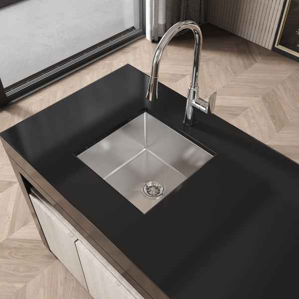 English Elm Stainless Steel Handmade Undermount Kitchen Sink Nano Gray Brushed Single Bowl T3177P286044