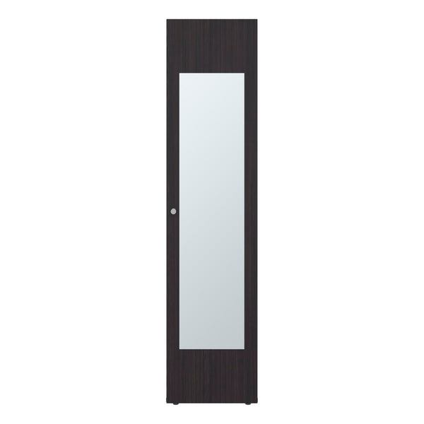 English Elm Deftones Tall Narrow Wenge Cabinet Four Shelves Slim Floor to Ceiling Bedroom Storage B128P485413