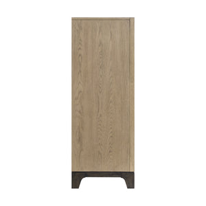 English Elm Wallace & Bay - Caramel Wood Master Chest with 10 Drawers, Felt-Lined Top, Rich Cocoa Finish, Durable 57.3"L x21.3"W B361P406172