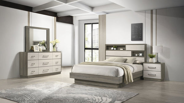 English Elm Gem 4-Piece Modern Full Bedroom Set In Beige & Brown - Stylish Storage Solution For Your Home B009S01513