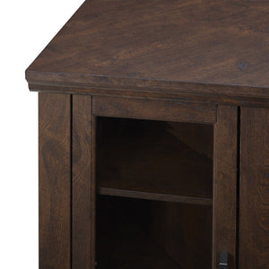 English Elm Walker Edison - Classic Glass-Door Fireplace TV Stand Corner Console with Electric Fireplace, Space-Saving MDF Design Brown B185P169415
