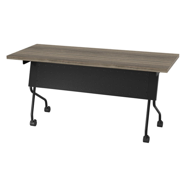 OSP Home Furnishings 4' Flip Top Nesting Training Table Commercial Grade Laminate Top with Locking Casters 5' Black 84225BU