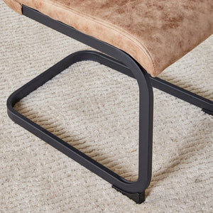 English Elm Table And Chair Set - 42-Inch Round Modern Dining Table With 6 Stylish Brown Fabric Chairs, Versatile Design W1151S03756-GIGA