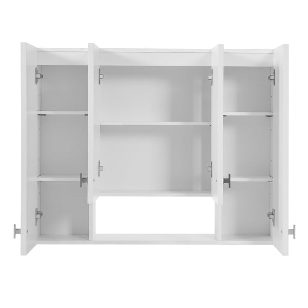 English Elm Modern Wall Mounted Medicine Cabinet with Open Shelving and Soft Close Hinges for Bath N710P358592K