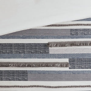 English Elm Full/Queen Serena 3-Piece Cotton Percale Duvet Cover Set with Fringe & Chenille Trims, Antimicrobial Protection B03596495